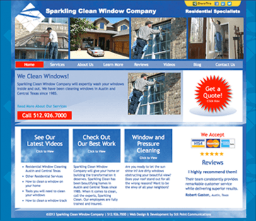 Sparkling Clean Window Company website